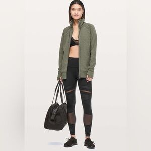 Lululemon Wunder Under High-Rise Tight *Mix & Mesh 28" Graphite Gray Sz 4